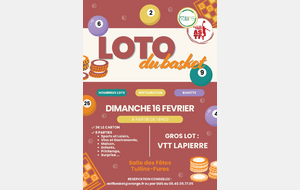 Loto ASTF Basket - Dimanche 16 février - 14h00