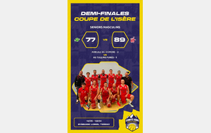 1/2 finales de coupe - Les SM1 en finale, fin des beaux parcours pour les féminines.