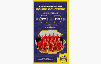 1/2 finales de coupe - Les SM1 en finale, fin des beaux parcours pour les féminines.