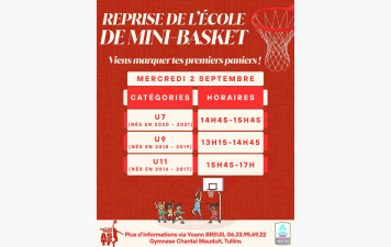 Reprise de l'Ecole Française de Mini-Basket
