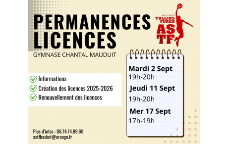 Permanences licences