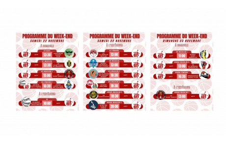 Programme week-end 22 et 23/11