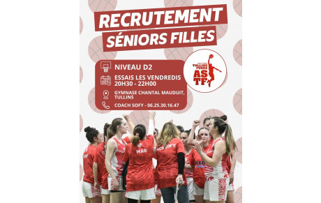 Séniors filles - Recrutement - Championnat de D2